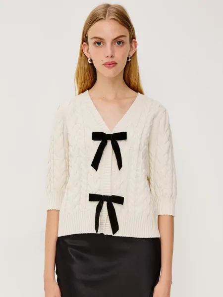 Clarissa Sweater Ivory Cables